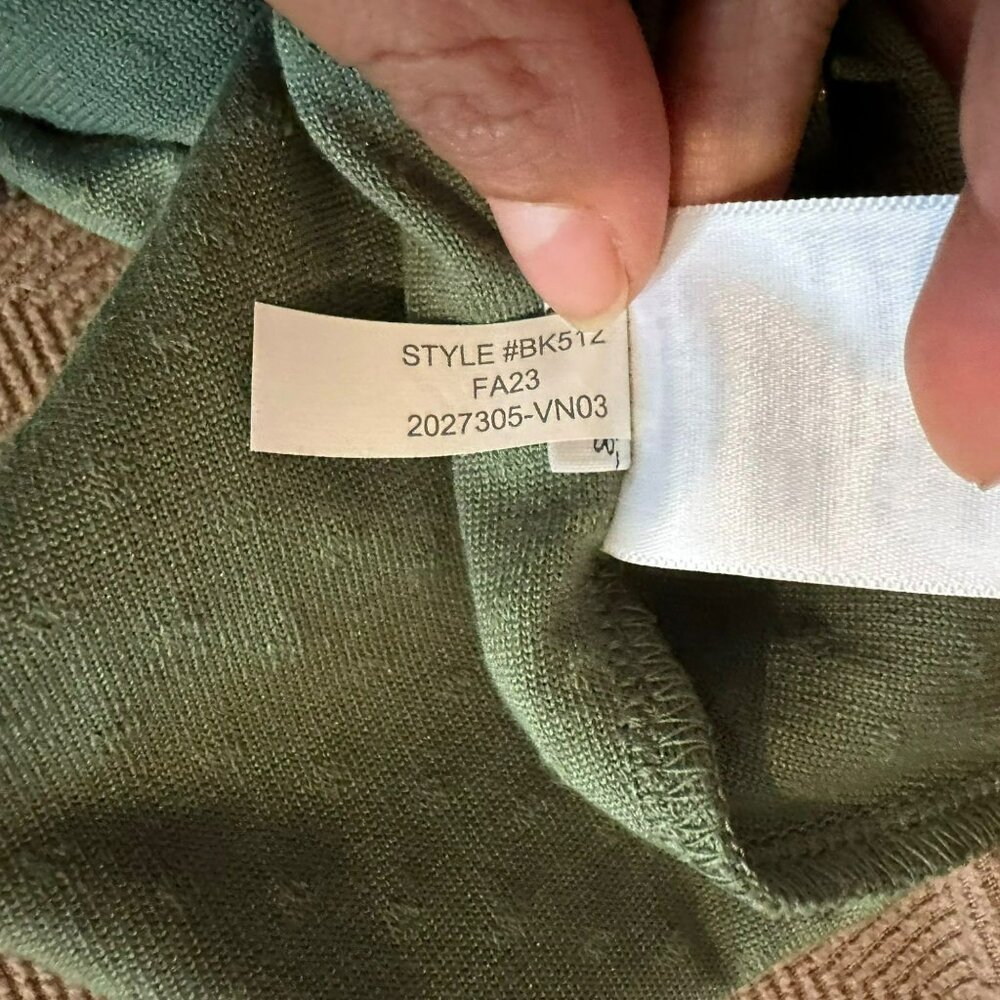 ✨J.Crew Size M Women's Casual Green Textured Short Sleeve Dress ✨ - Picture 6 of 8